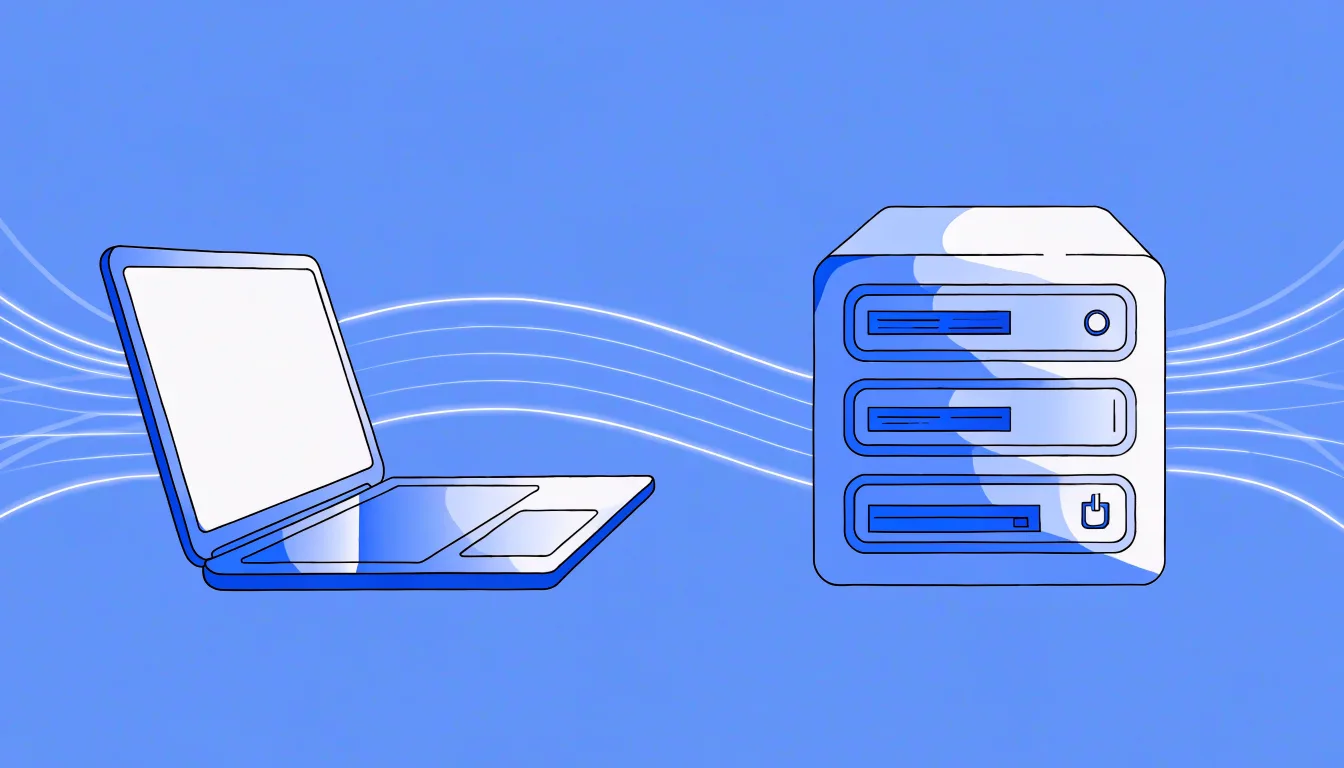Minh họa tên miền kết nối với máy chủ hosting qua hệ thống DNS