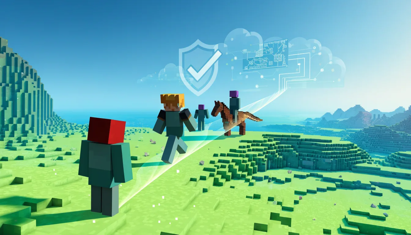 Bạn bè kết nối và chơi chung trên máy chủ Minecraft